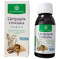 Сироп Цетрарія-Солодка Рослина Карпат - Підтримка здоров'я горла та дихальних шляхів, 100 мл